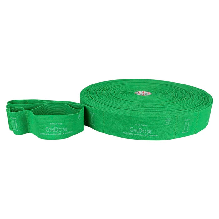CanDo Multi-Grip Exerciser, 90 Foot Roll, Medium, Green