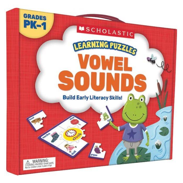 Scholastic Learning Puzzles: Vowels Sounds, Grades PreK-1