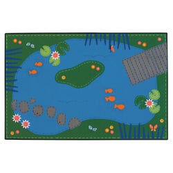 Carpets for Kids KID$Value Tranquil Pond Carpet, 3 Feet x 4 Feet 6 Inches, Rectangle, Multicolored 1464902