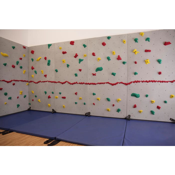 Everlast Climbing Granite River Rock Traverse Wall Package, 8 x 4 Feet, 2 Inch Blue Mat