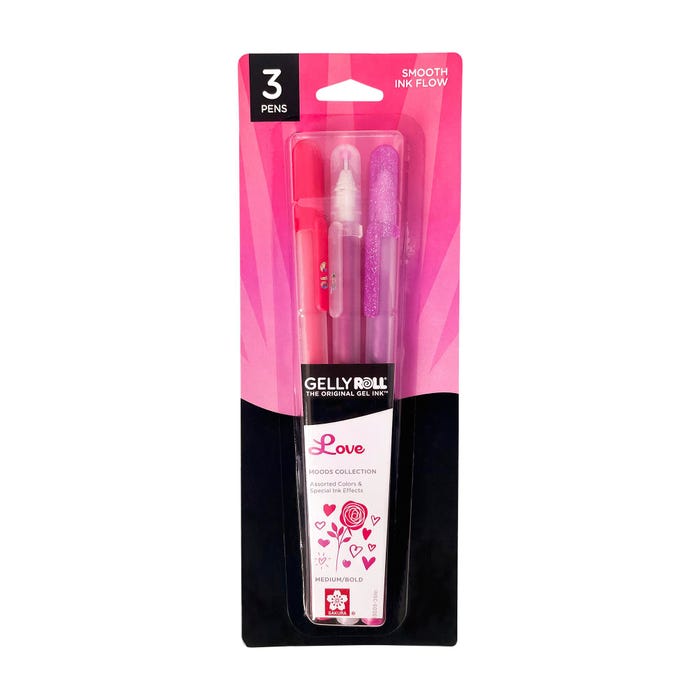 Sakura Gelly Roll Moods - Love, 1.0 mm Bold, Set of 3