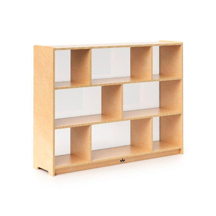 Whitney Brothers Storage Cabinet With Acrylic Back, 48 x 12 x 36 Inches