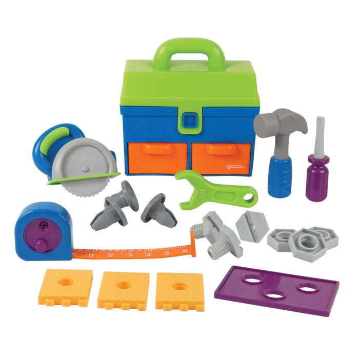 Learning Resources All-in-One Toolbox Set, 18 Pieces