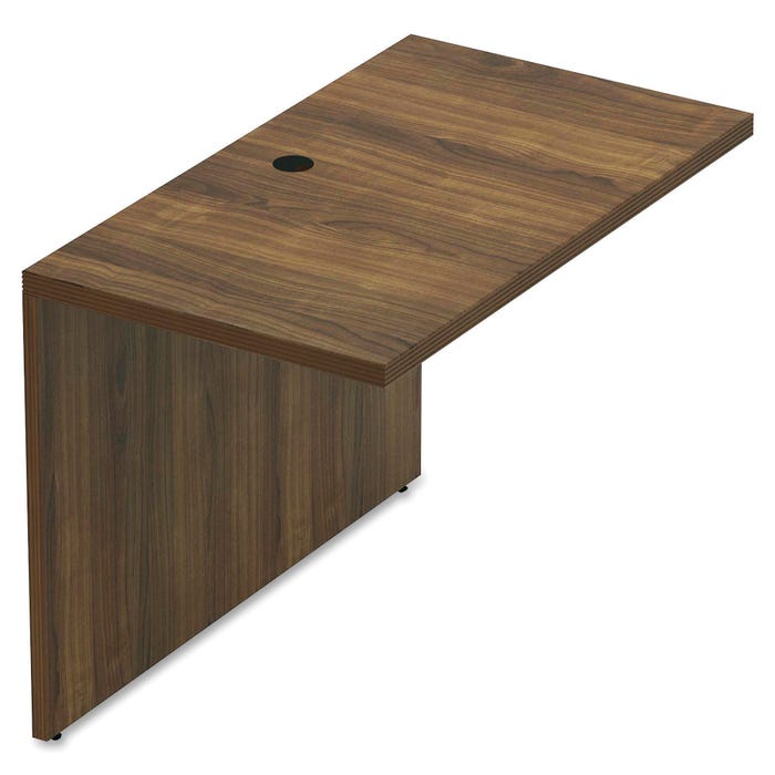 Lorell Chateau Series Walnut Laminate Desking, Top 1-1/2 in, Bridge, 41-3/8 x 23-5/8 x 30 Inches, Walnut