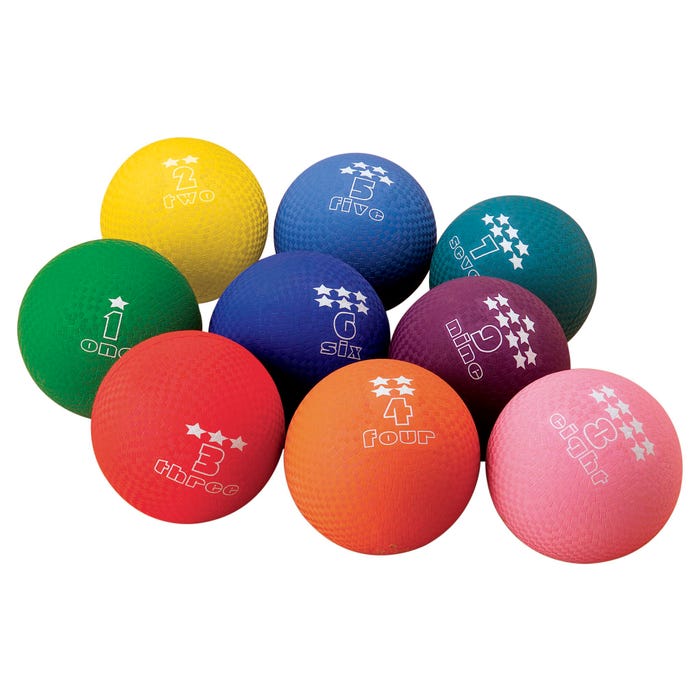 Numbered Playground Ball, Set of 9 2120399