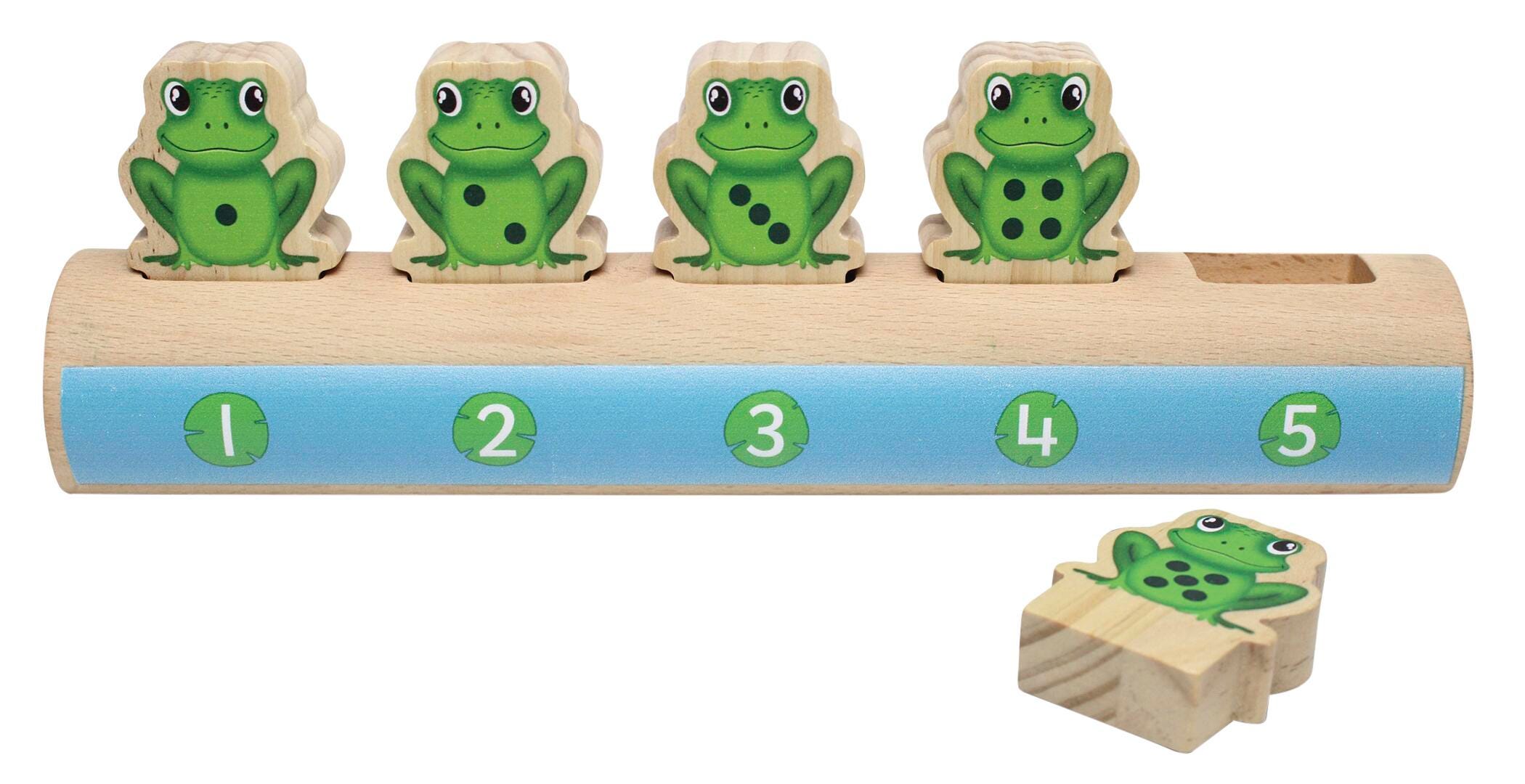 Yellow Door Five Frogs on a Log Counting Set, 6 Pieces 2150989