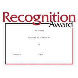 Hammond & Stephens Raised Print Recognition Award, 11 x 8-1/2 inches, Pack of 25, Item Number 2103091