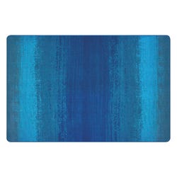Carpets for Kids Water Stripes Carpet, 6 Feet x 9 Feet, Rectangle, Blue, Item Number 2101462