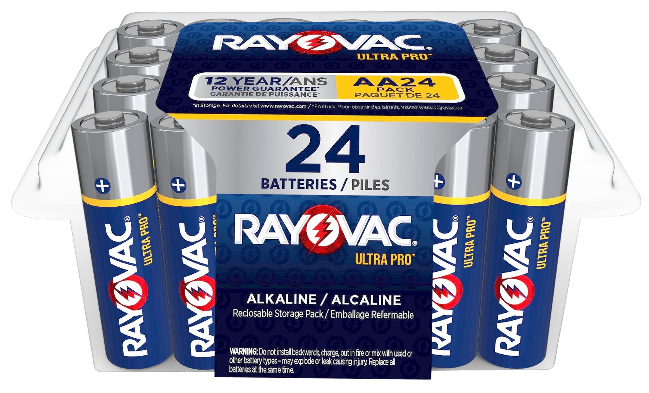 Rayovac Ultra Pro Alkaline Batteries, AA, Pack of 24 1562435