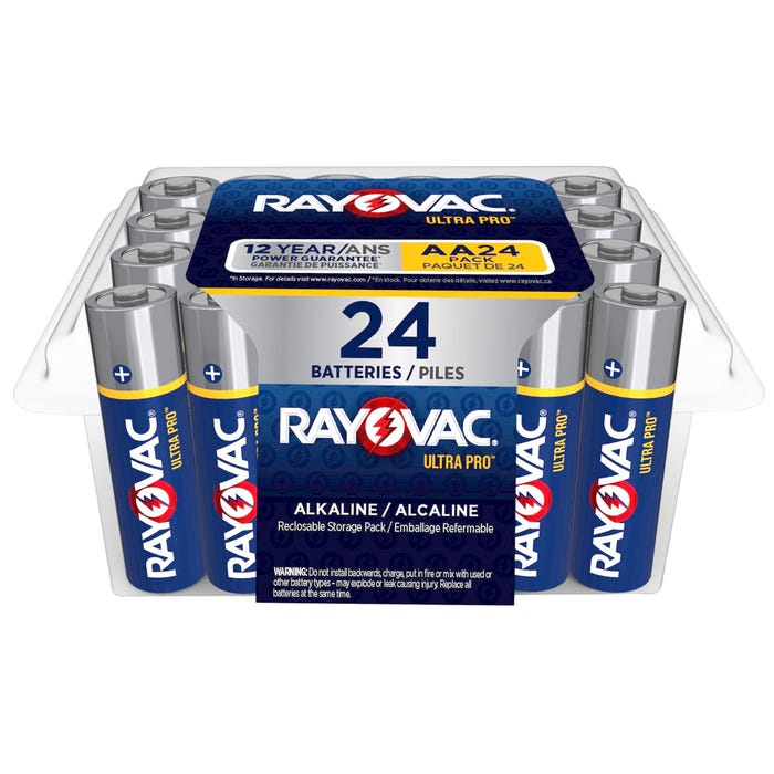 Rayovac Ultra Pro Alkaline AA Batteries, Pack of 24