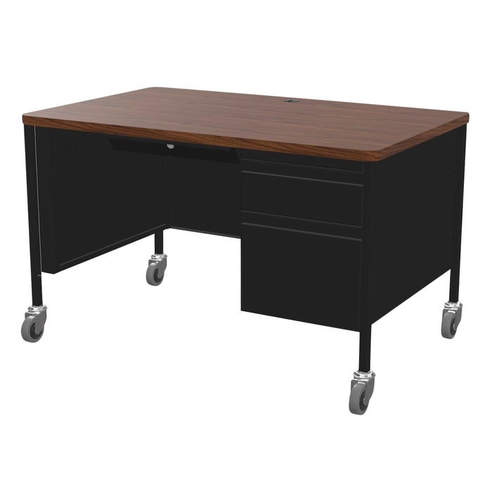 Classroom Select Single Pedestal Teacher's Desk, 48 x 30 x 29-1/2 Inches