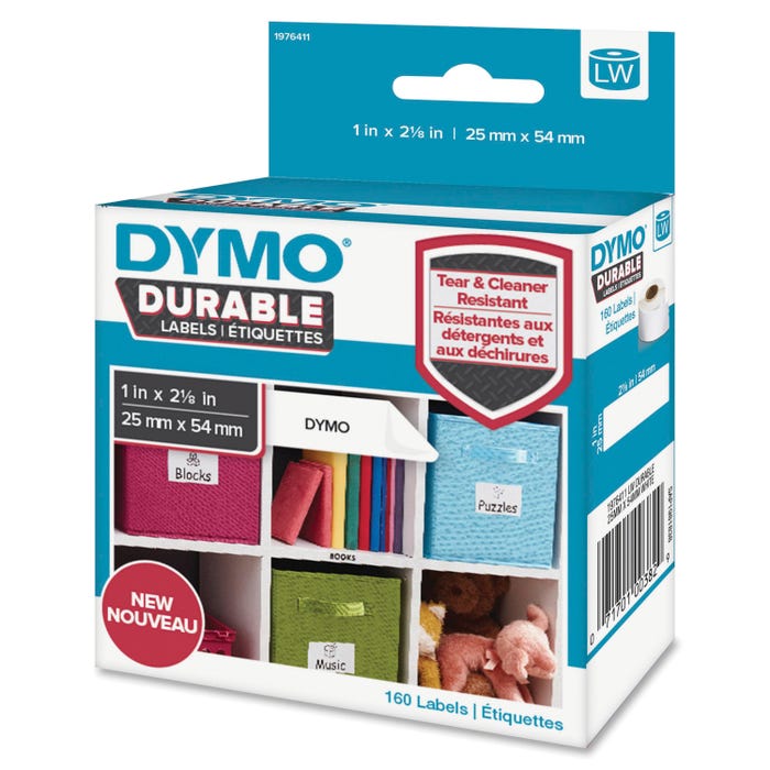 Dymo LabelWriter Durable Multi-Purpose Labels, 1 x 2-1/8 Inches, Roll of 160