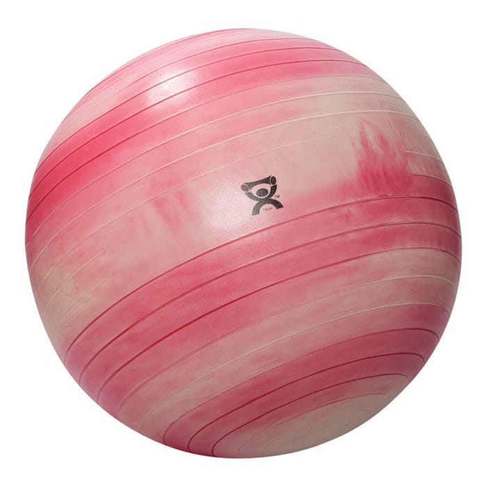 CanDo Inflatable Exercise Ball, Extra Thick ABS, 42 Inches, Red
