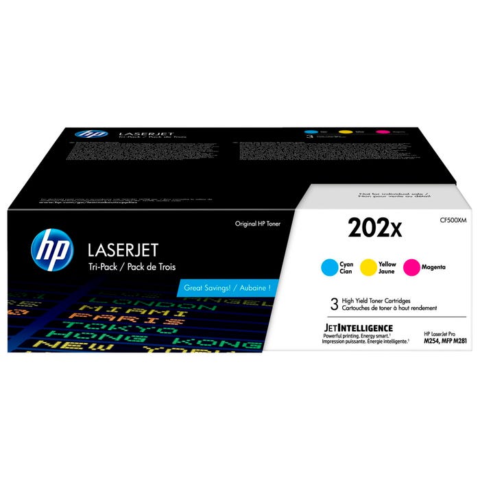 HP 202X Ink Cartridge, CF500XM, Tri-Color