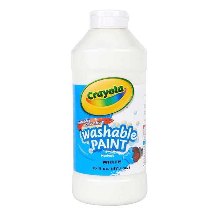 Crayola Washable Paint, 1 Pint Bottle, White