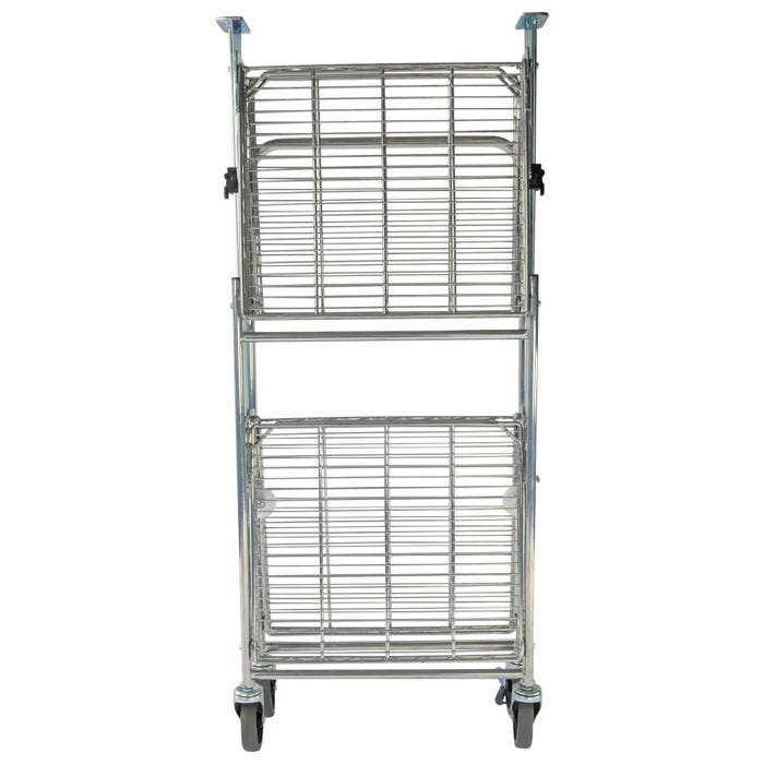 Bostitch Stowaway Folding Utility Cart, 19-1/2 x 31 x 39 Inches, Chrome