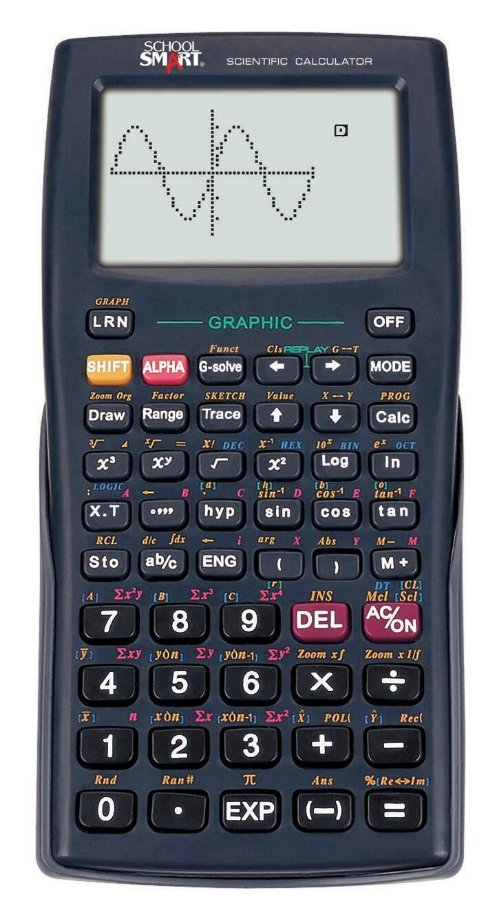 School Smart Scientific Graphing Calculator, 10 + 2 Dot Matrix 