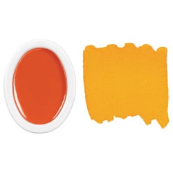Prang Semi-Moist Watercolor Paint Refill, Oval Pan, Yellow-Orange, 12 Pans