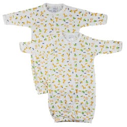 Bambini Infant Gowns, Safari Print, Pack of 2