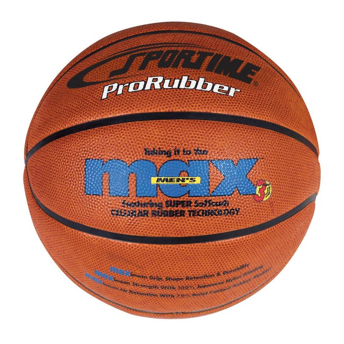 Sportime Max ProRubber Basketball, Men's, Size 7, Orange