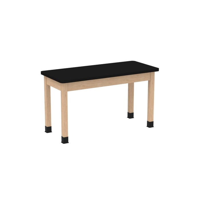 Diversified Woodcrafts Plain Apron Student Lab Table, 72 x 24 x 30 Inches, Oak, ChemGuard Top
