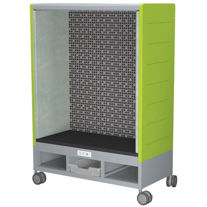 Classroom Select Mini Geode Den with Power and Casters, 2 Colors, 41 W x 19-1/4 D x 59-1/2 H Inches