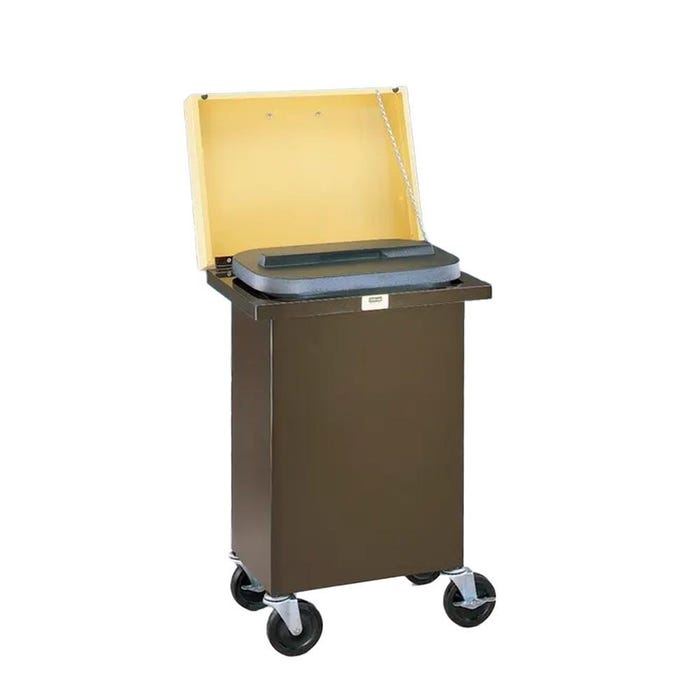 Debcor Portable Clay Storage Cart, 17-1/2 x 13-1/2 x 28-1/2 Inches, Dark Brown/Antique Gold