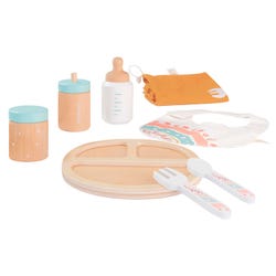 Image for Miniland Wooden Doll Feeding Set, 8 Pieces from School Specialty