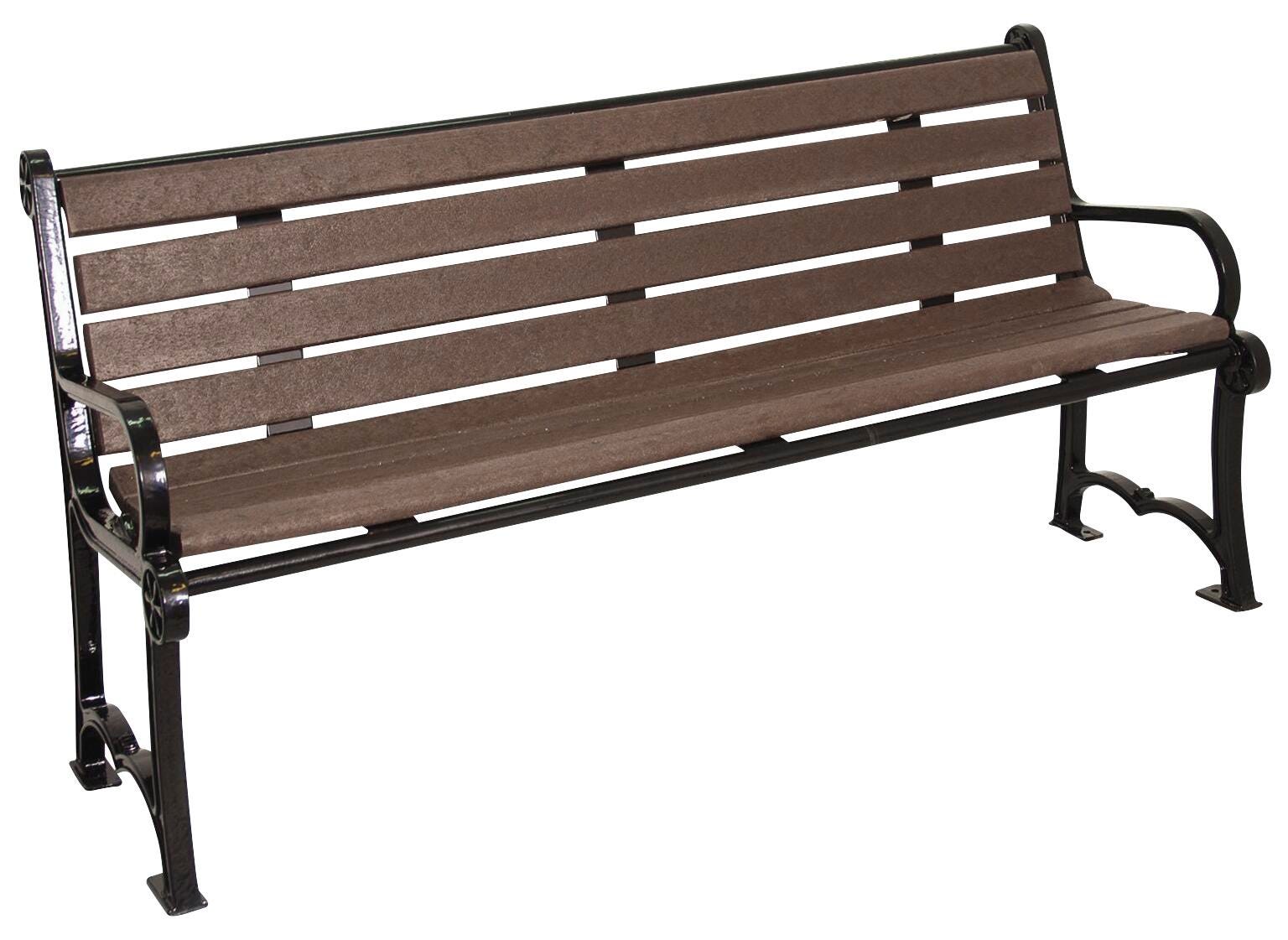 UltraSite Charleston Bench with Back, Horizontal Slats 4001493