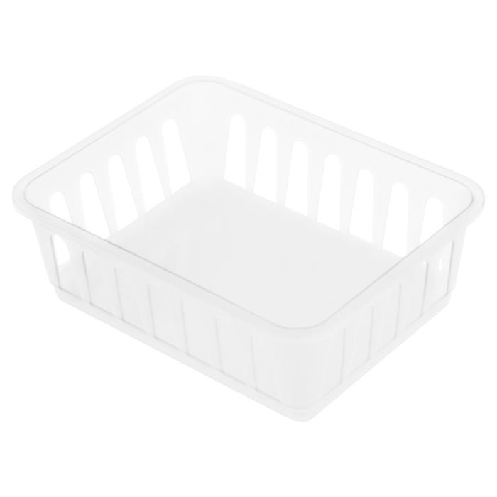 Storex Supply Baskets, 6 x 5 x 2-1/4 Inches, White, Pack of 12