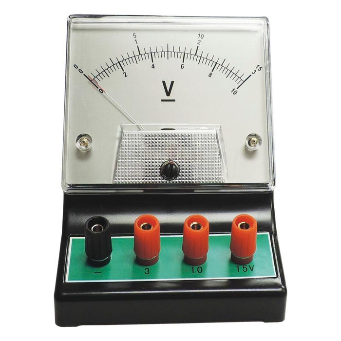 Frey Scientific Economy DC Voltmeter Triple Range , 0-3V (0.1V); 0-10V (0.2V); 0-15V (0.5V)