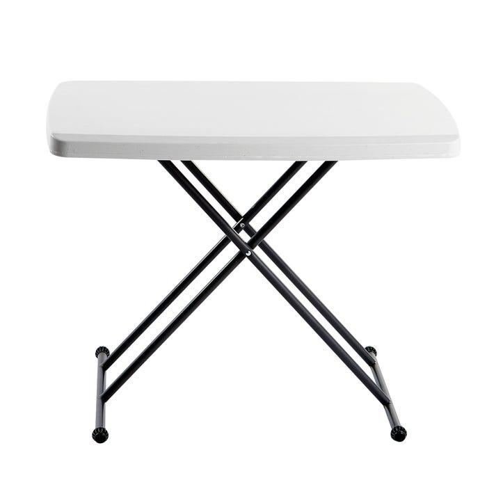 Iceberg Indestructible Classic Personal Folding Table, Rectangle, 30 x 20 Inches, Gray Frame