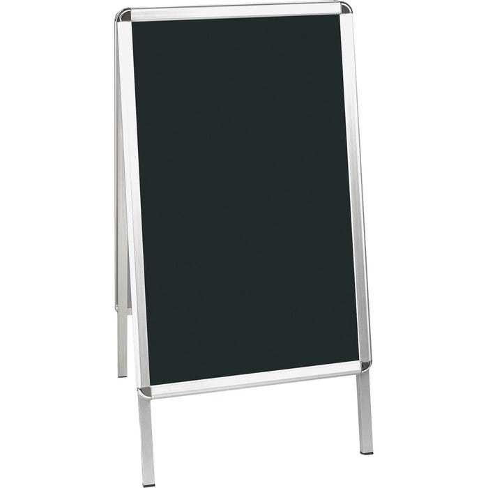 Bi-silque Wet Erase Display Board, 25 x 25-1/2 x 42 Inches, Aluminum Frame, Black
