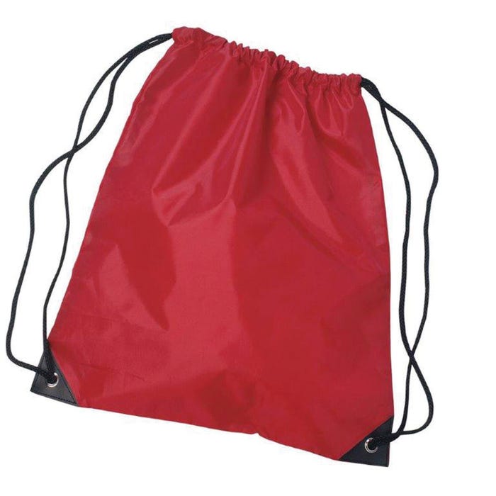 Drawstring Sports Backpack, Red