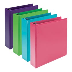 Samsill Earth Choice Fashion View Binder, Round Ring, 2 Inches, Assorted Color, Pack of 4, Item Number 2100458