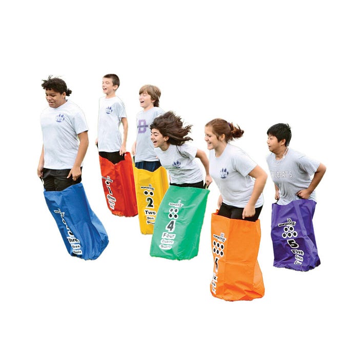 Sportime Small HopSackers, 11 x 11 x 25 Inches, Assorted Colors, Set of 6