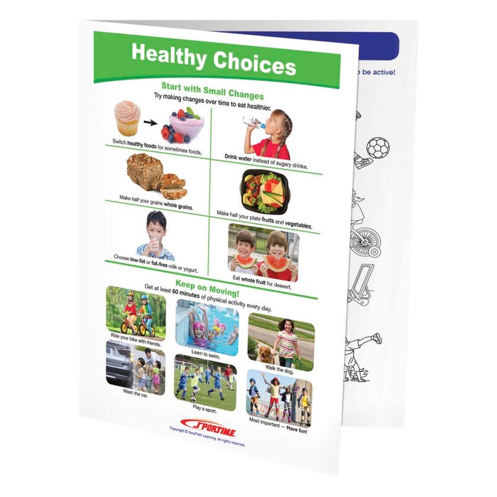 Sportime Making Healthy Choices Visual Learning Guide, 4 Pages, Grades 1 to 4