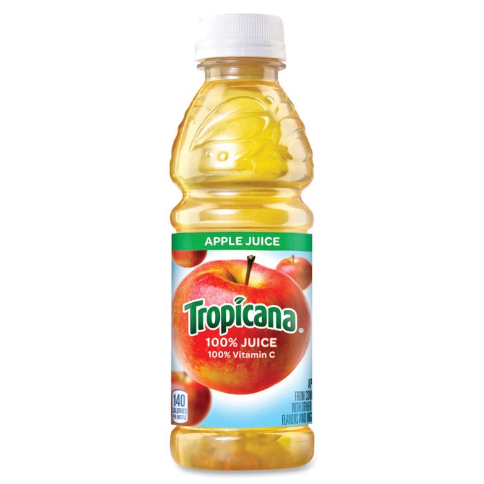 Tropicana Apple Juice, 10 Ounces, 24 Per Carton