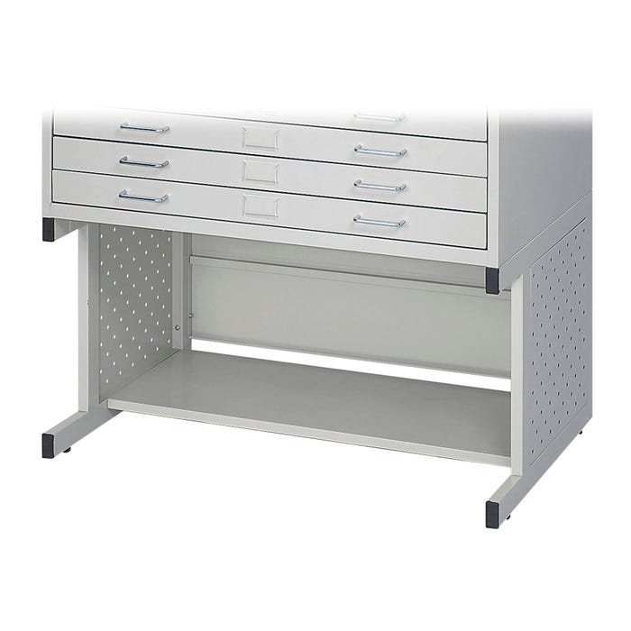 Safco Facil Flat File Cabinet High Base, 40-1/4 x 25-3/4 x 20-1/2 Inches, Light Gray