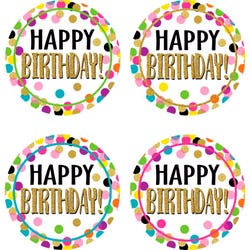 Teacher Created Resources Confetti Happy Birthday Wear 'Em Badges, Item Number 2021049