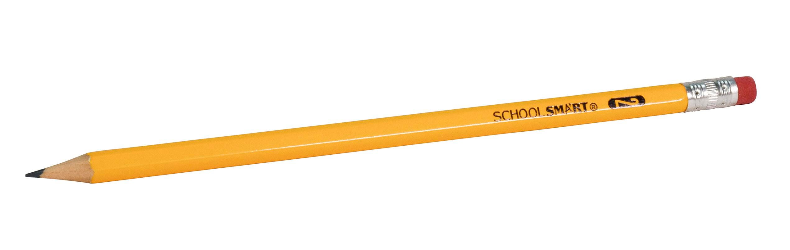 School Smart No 2 Pencils, Pre-Sharpened, Hexagonal with Latex-Free Erasers, Pack of 12 084453