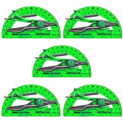 Helix Compass and Protractor Sets, Assorted Colors, Set of 5