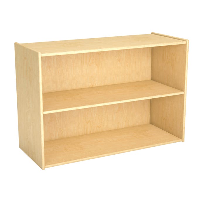 Childcraft 2-Shelf Deep Shelf Storage Unit for Classrooms, Wooden, 35-3/4 x 14-3/4 x 24 Inches