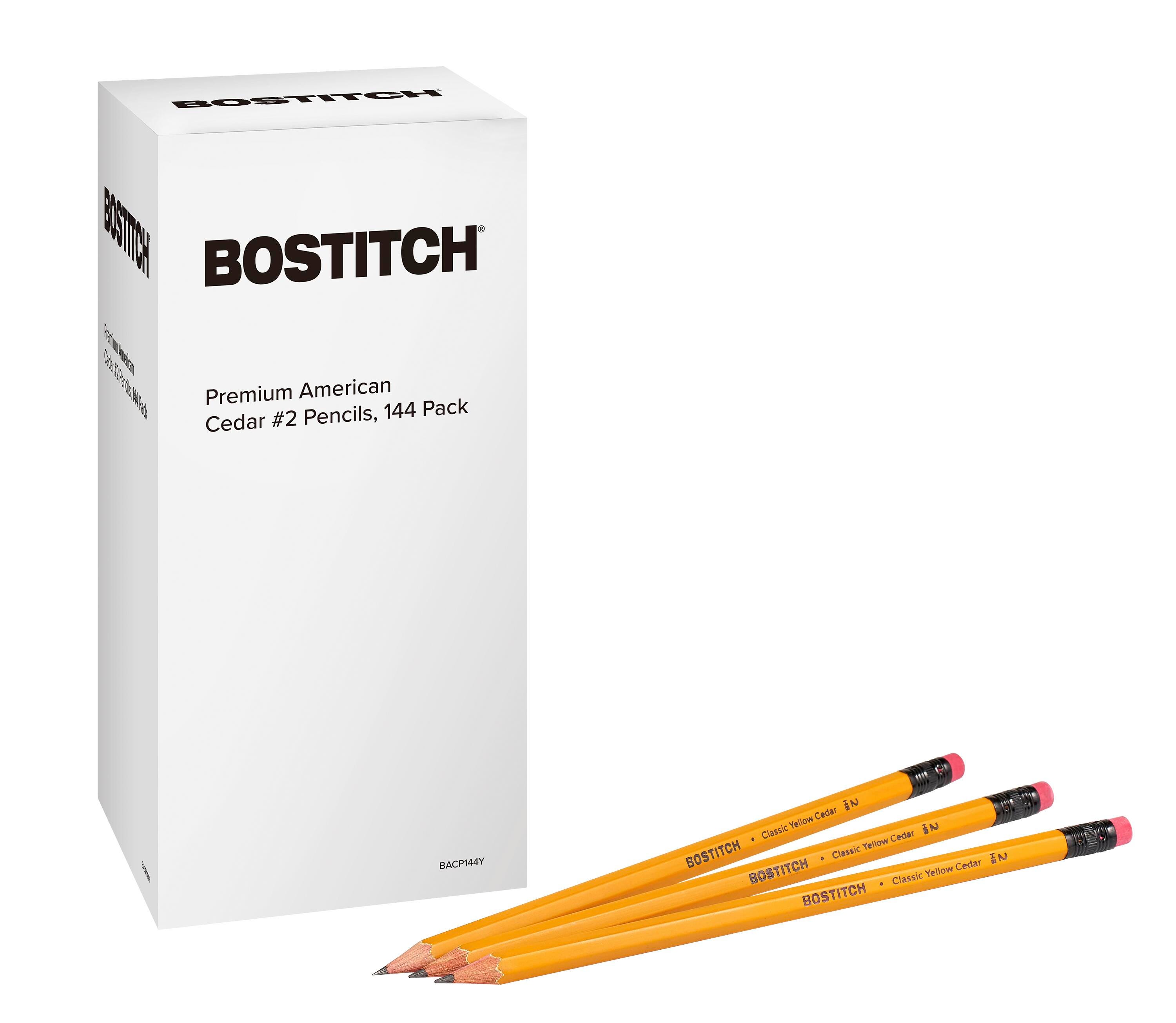 Bostitch Premium American Cedar Pencils, No 2 Pre-Sharpened, Box of 144 2160195