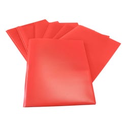 Image for School Smart 2-Pocket Poly Folders with Fasteners, Red, Pack of 25 from School Specialty