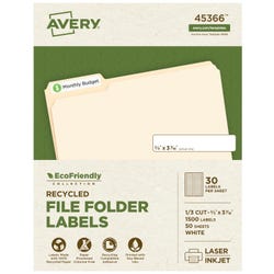 Avery EcoFriendly File Folder Labels, 2/3 x 3-7/16 Inches, Pack of 1500 1370159