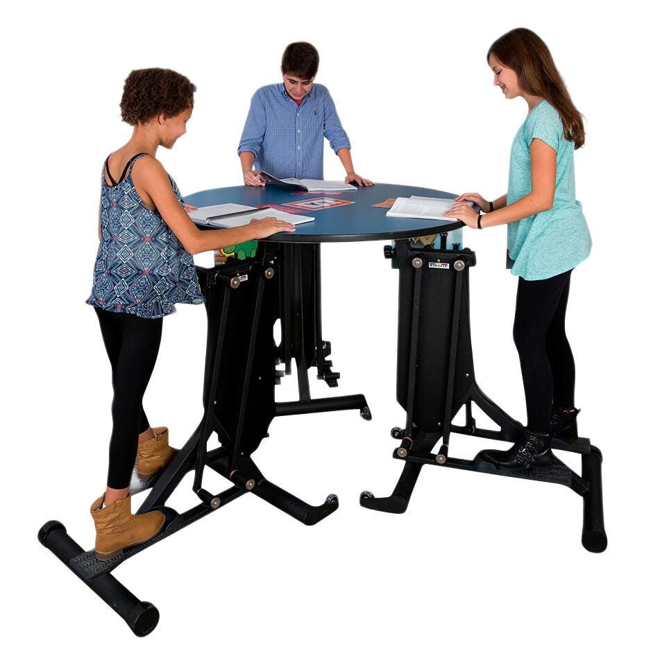 Image for KIDSFIT KC-57 Three Person Round Strider Desk from School Specialty