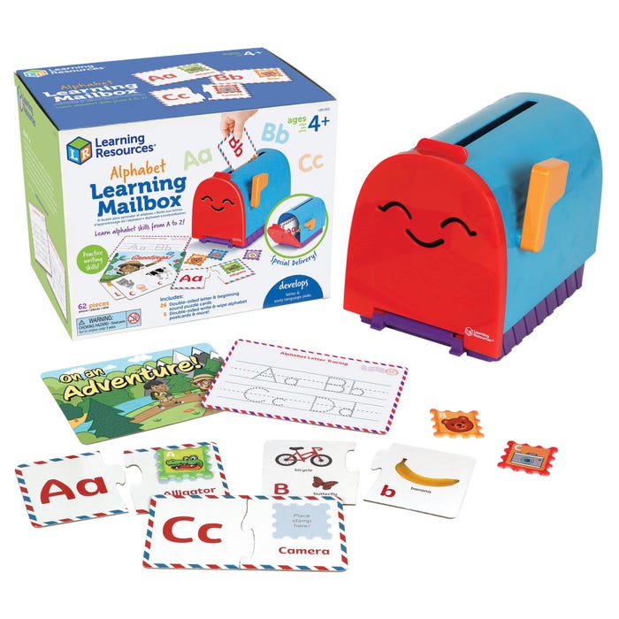 Learning Resources Alphabet Learning Mailbox, 62 Pieces 2149648