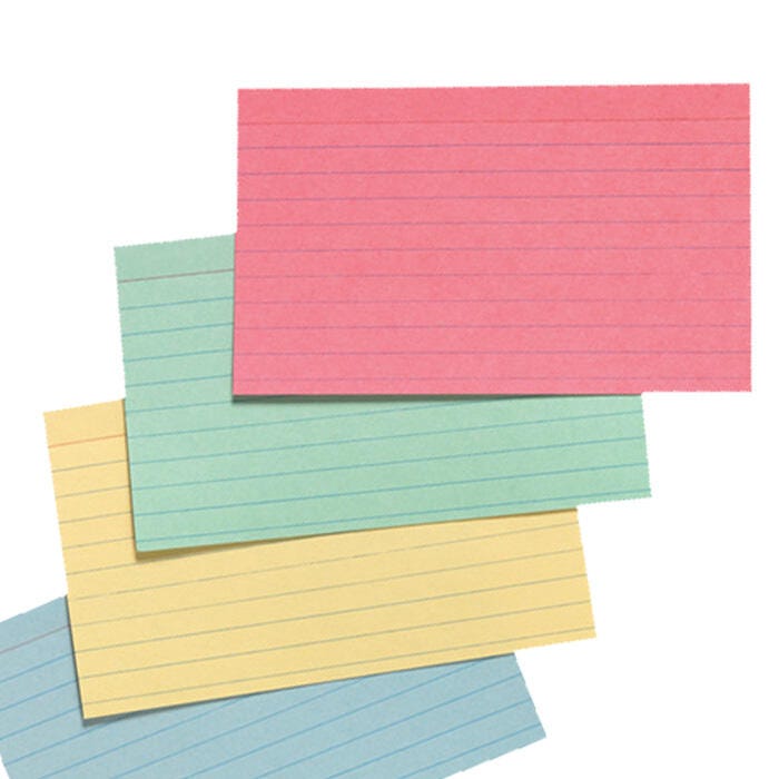 Image for School Smart Ruled Index Cards, 3 x 5 Inches, Assorted Colors, Pack of 100 from School Specialty