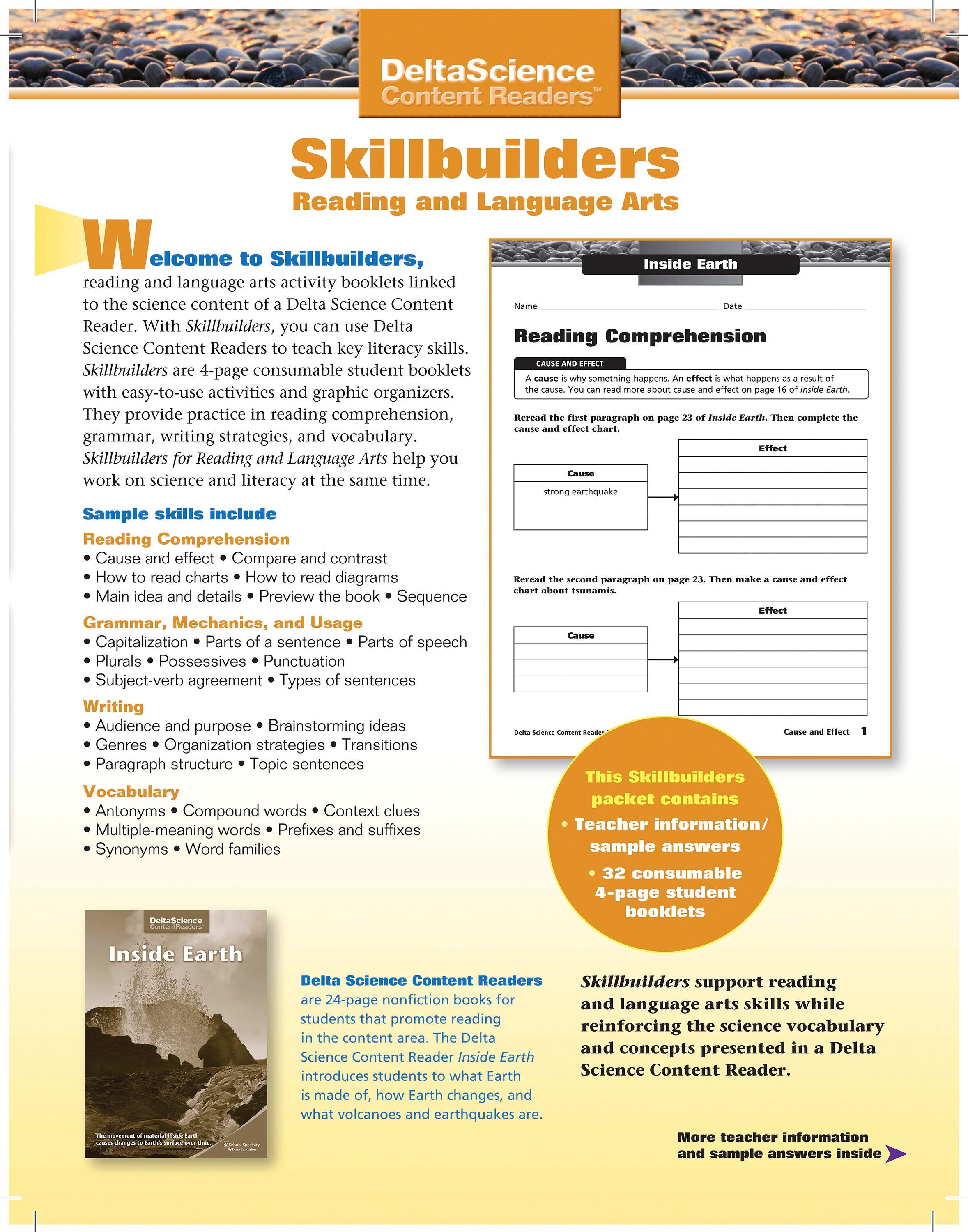 Delta Science Content Readers Inside Earth Red and Purple Skillbuilders, Pack of 32, Item Number 1278184